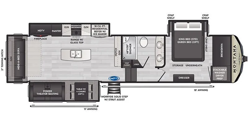 2022 Keystone Montana High Country 331RL - Floor plan