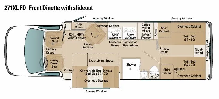Coach House Platinum 271XL FD floor plan