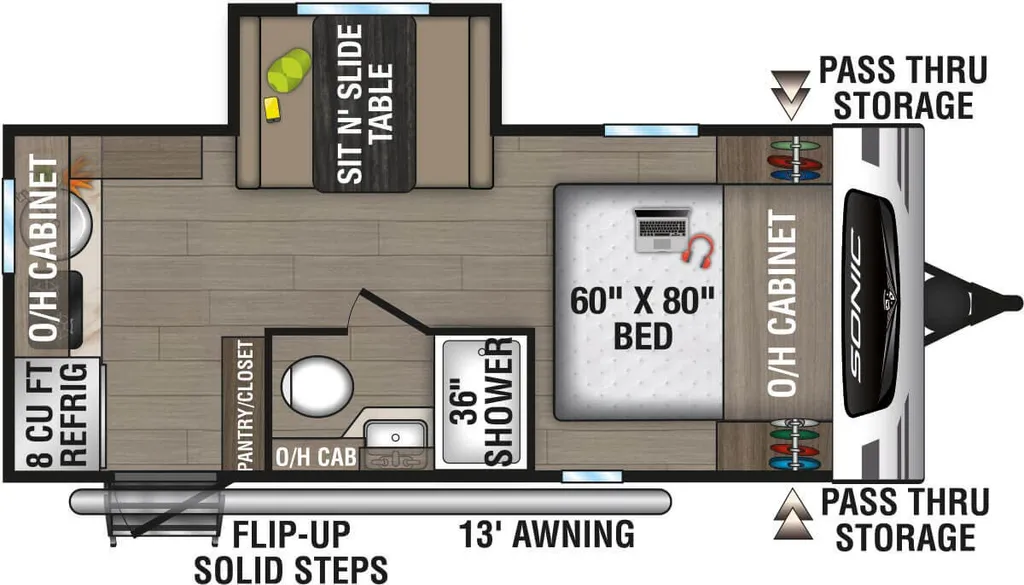 2025 Venture RV Sonic Lite SL169VRK floor plan