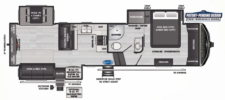 2023 Keystone Montana High Country 311RD - Floor plan