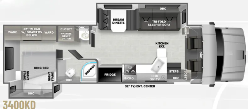 Dynamax Corp DynaQuest XL 3400KD floor plan