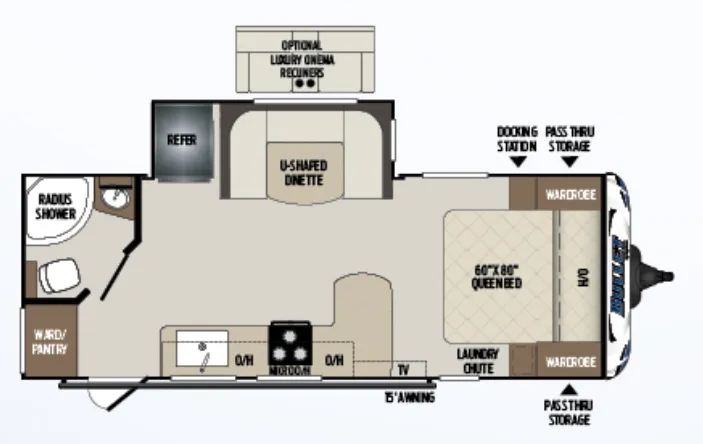 Keystone Bullet 221RBS floor plan