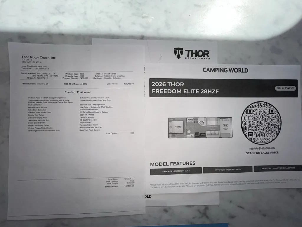 2026 Thor Motor Coach Freedom Elite 28HZ, Photos photo 23