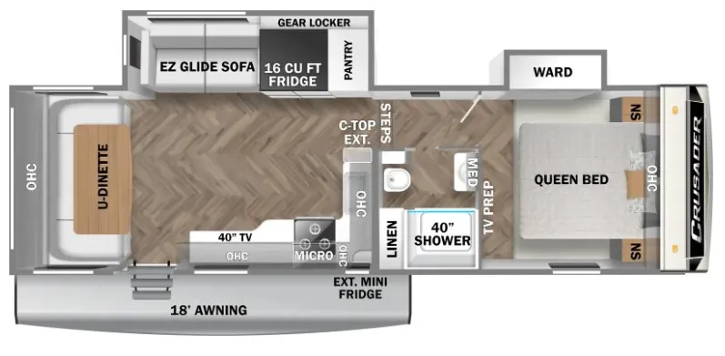 2025 Prime Time Crusader 275RDD - Floor plan