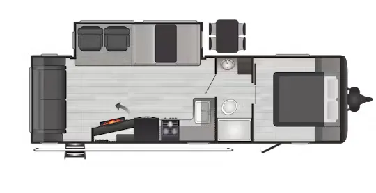 Keystone Hideout 27RLS floor plan
