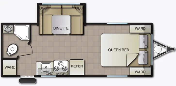 Pacific Coachworks Panther Mini 18RBS floor plan