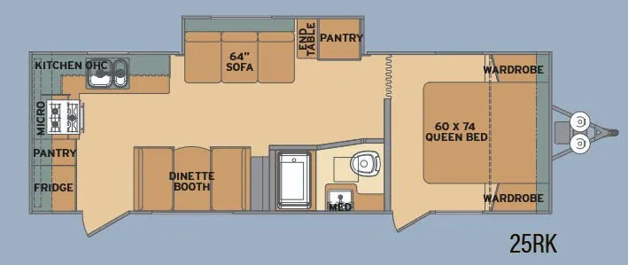 Shasta Oasis 25RK floor plan