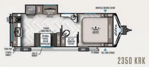 East to West Alta 2350KRK floor plan