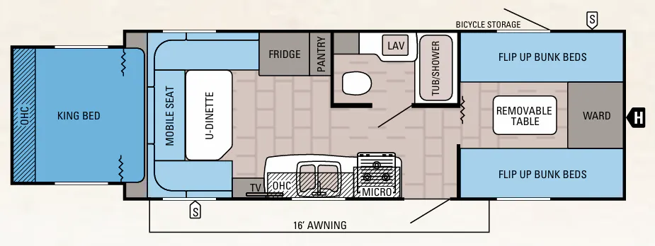 Jayco Jay Feather X254 floor plan