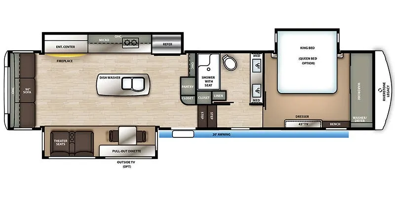 Forest River RiverStone 383MB floor plan