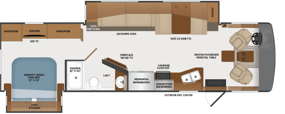 2026 Fleetwood Bounder 33C - Floor plan
