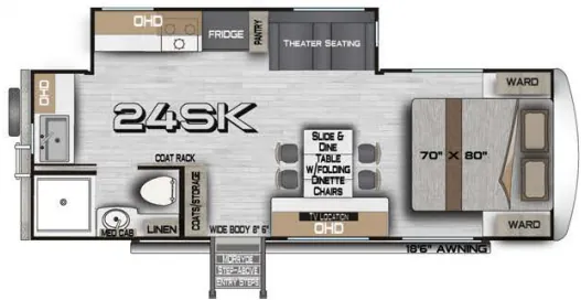 Northwood Arctic Fox Edge 24SK floor plan